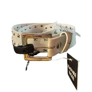 Vinted Y2K White Star Studded New Punk Y2K Grunge Belt‎ Medium PacSun